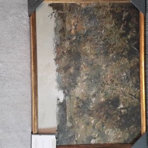 NWT Studio Mcgee Landscape Study Framed Wall Canvas Antique Gold